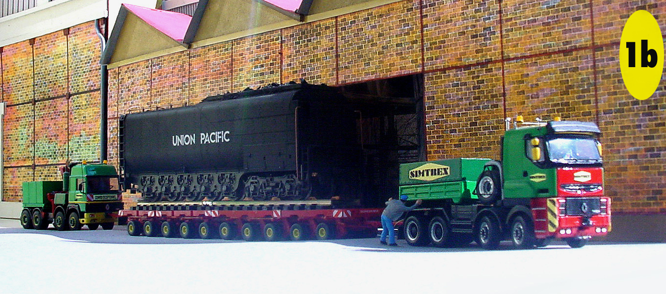 Le tender "centripète" est chargé sur une autre 1000 pattes.