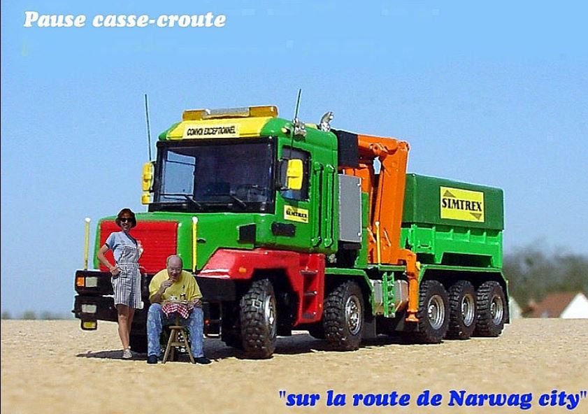 Accompagné de mon épouse, arret casse-croute pendant les essais de l'une des réalisations SIMTREX