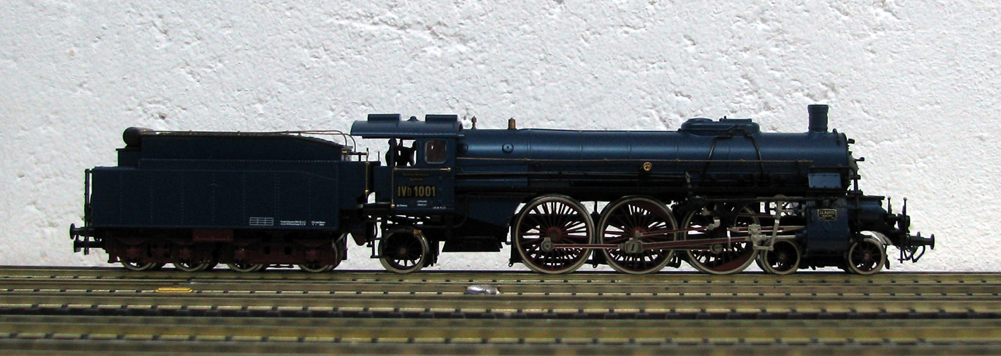 Loco S 3/6 Bavaroise, cette vue donne bien le niveau de finesse de cette belle machine taillée pour la course