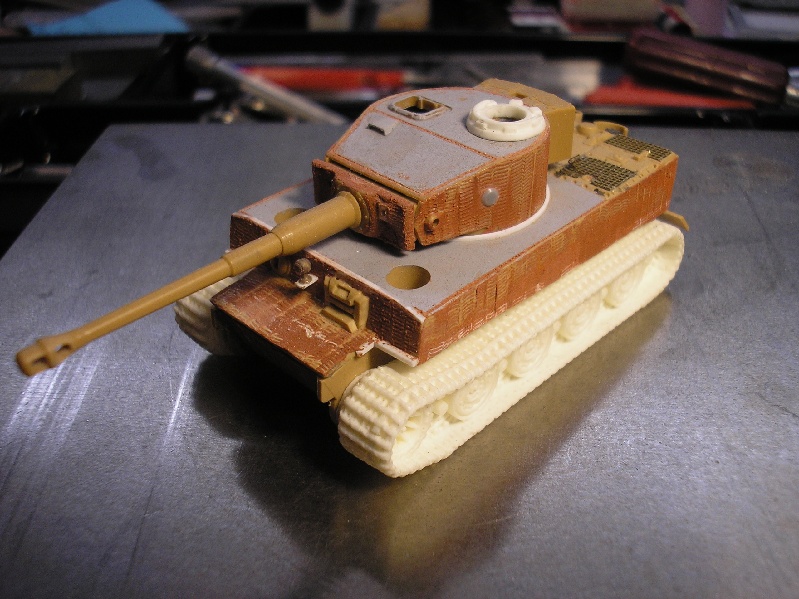 I started with the ROCO 700 Tiger and refined it to a more realistic appearance.  This model represents the last improvements for this vehicle.