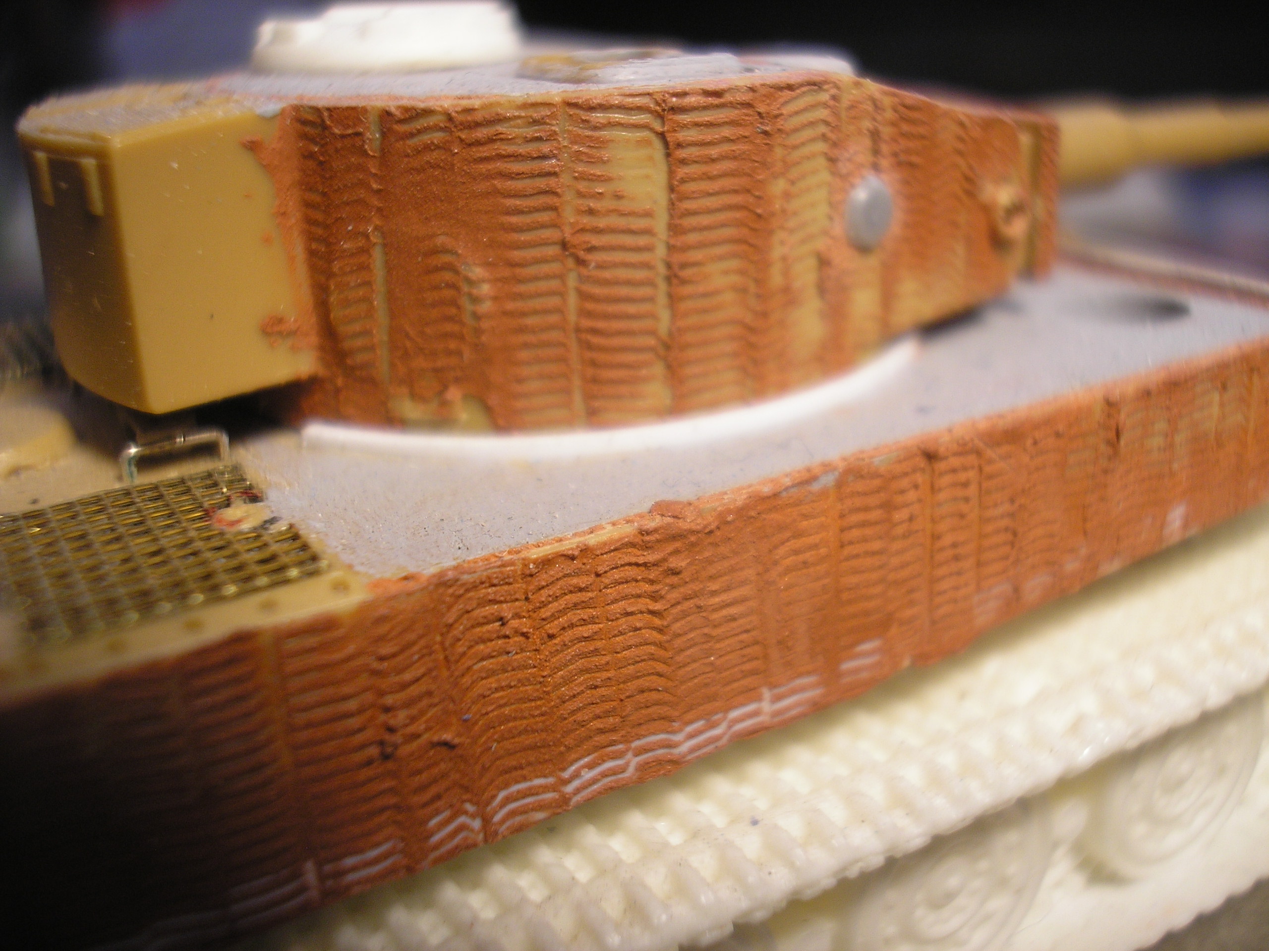 A close up picture of the paste I used to create the anti-mine coating.