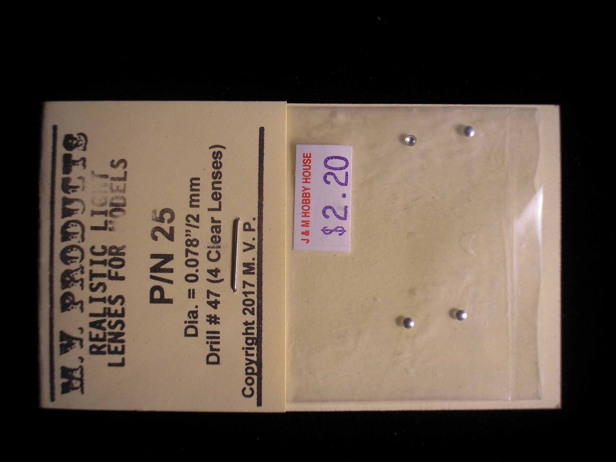 pack of 4 lenses of correct diameter .078&quot;