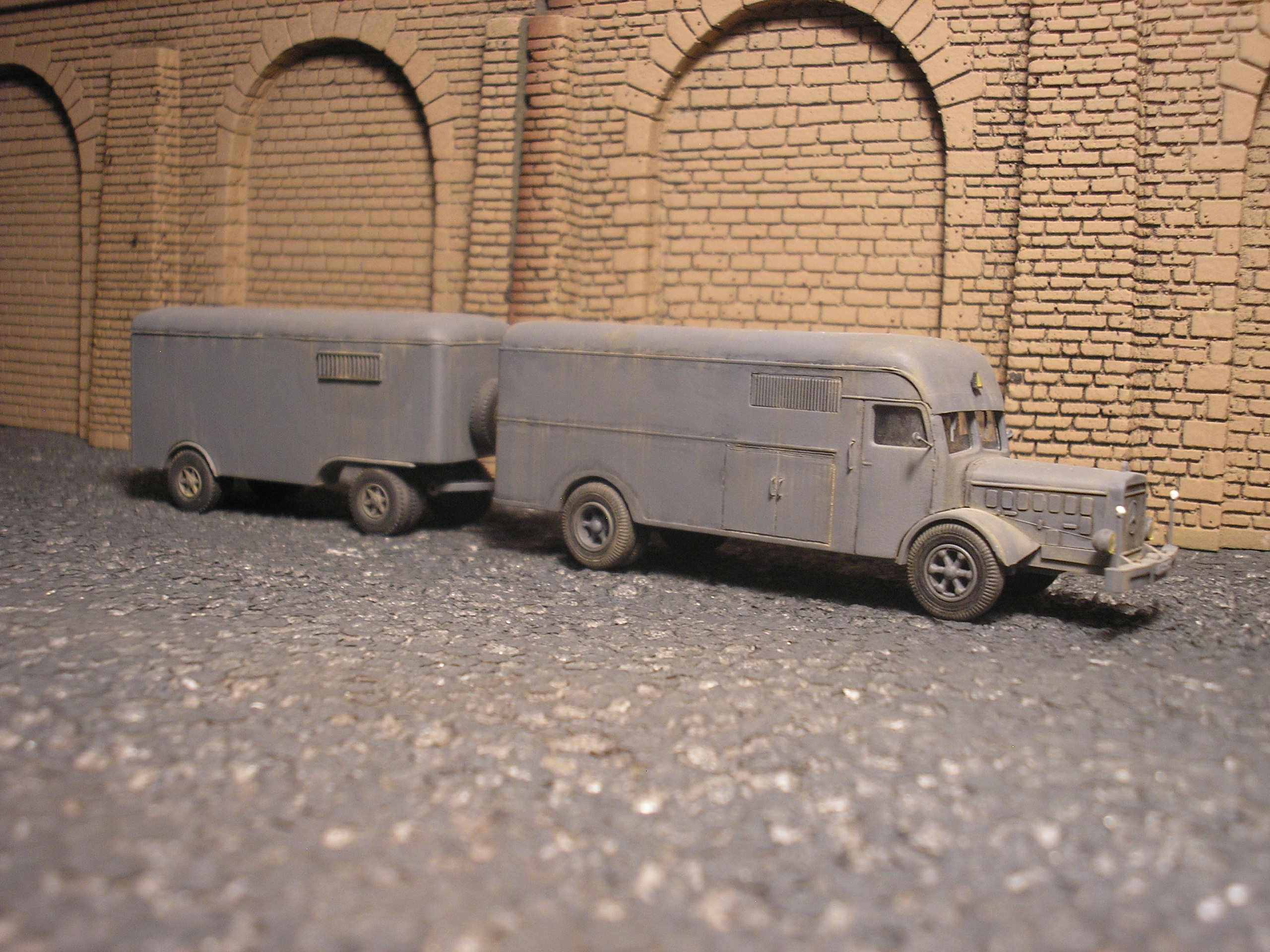 HERPA and WIKING combined to create a M.B. 6500 Refrigeration Van and Trailer.