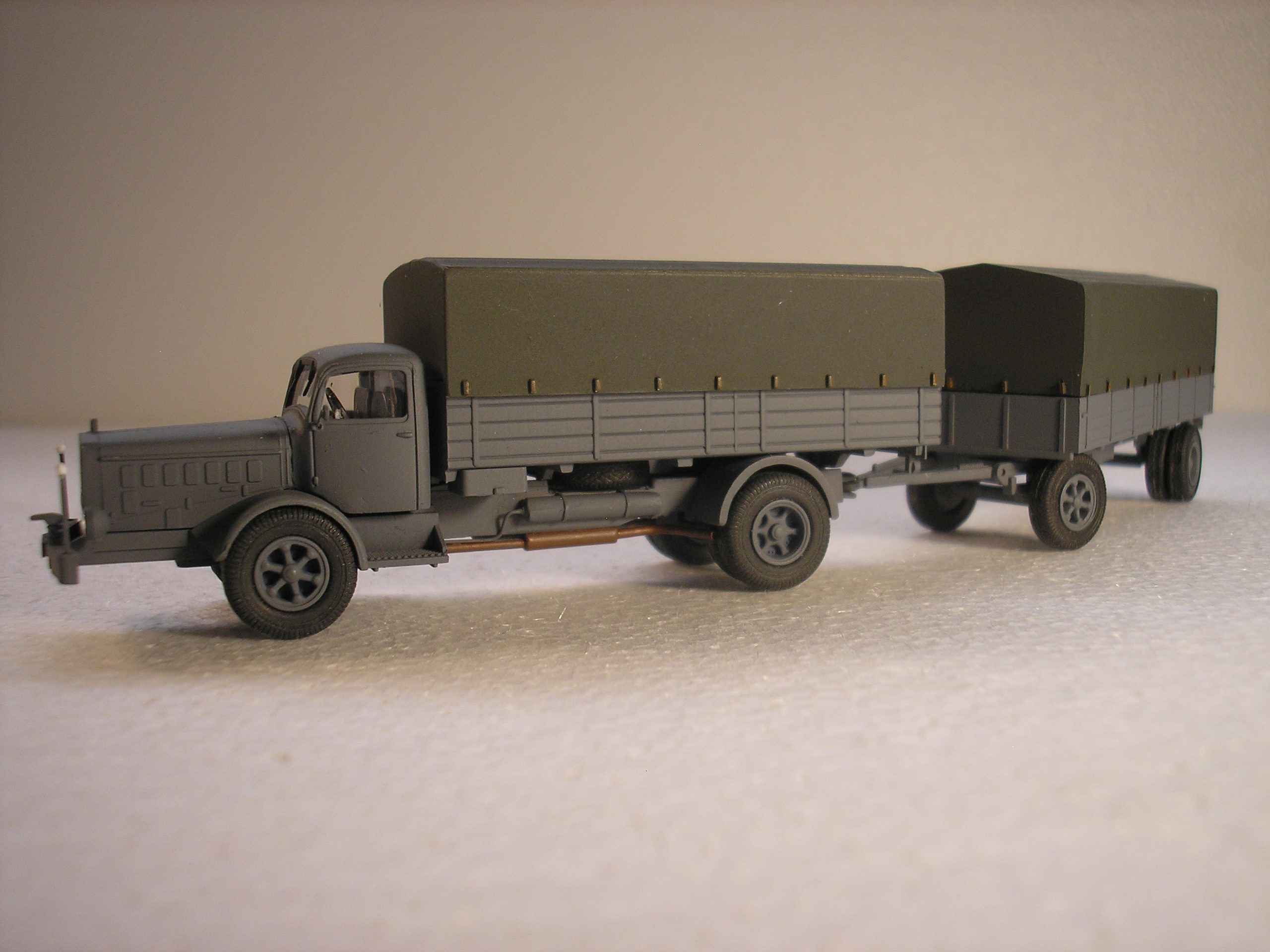 M.B. 6500 post 1938 cabin Truck and Trailer