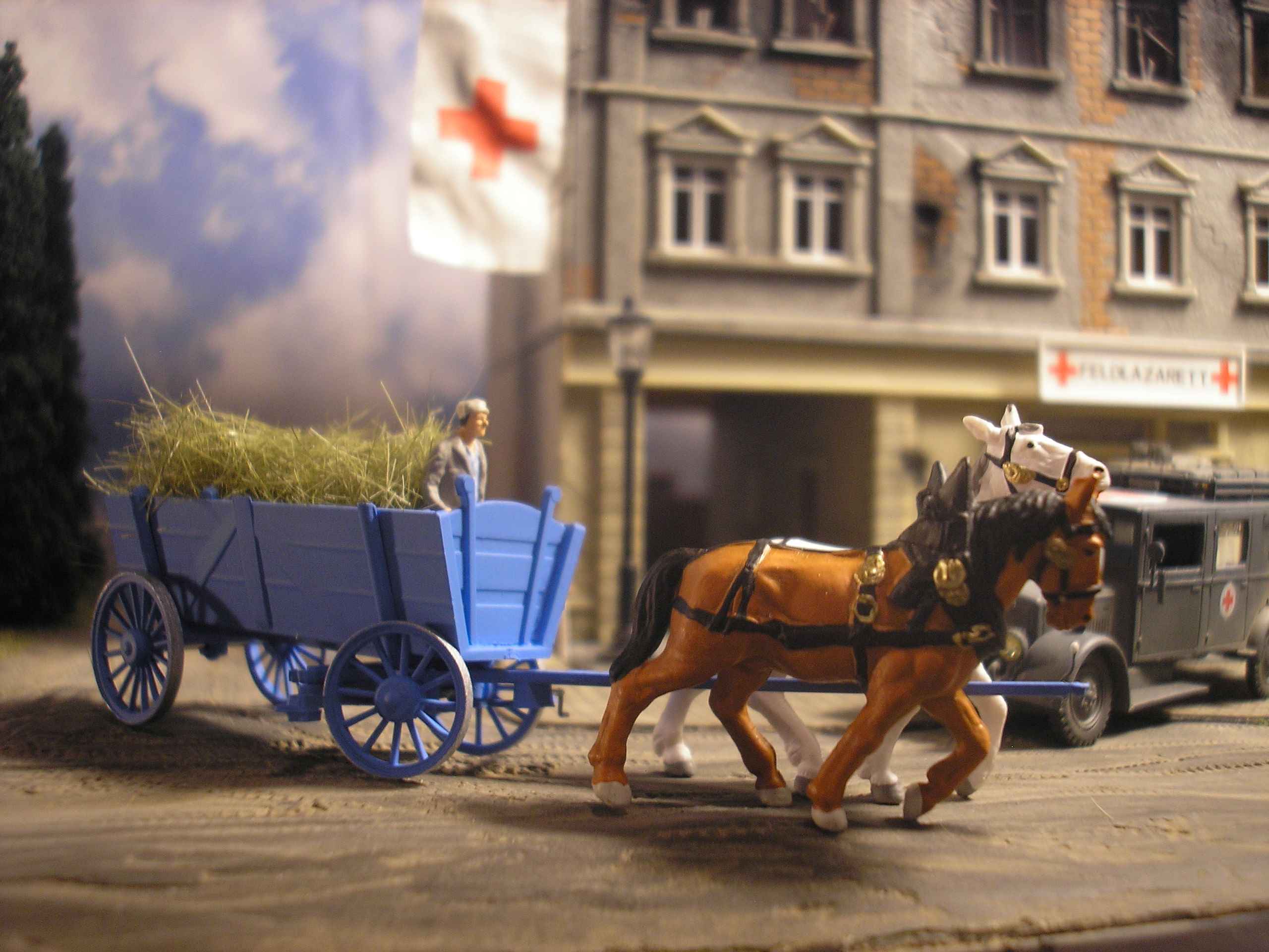 Preiser Box Wagon and Team